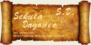 Sekula Dagović vizit kartica